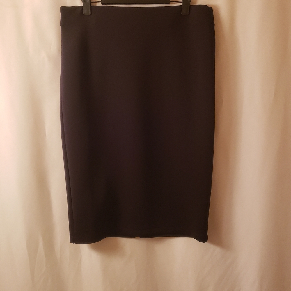 Carman Black Pencil Skirt with Back Zipper